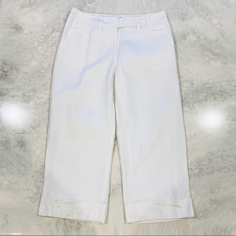 Worthington Modern Fit Crop Linen Pants